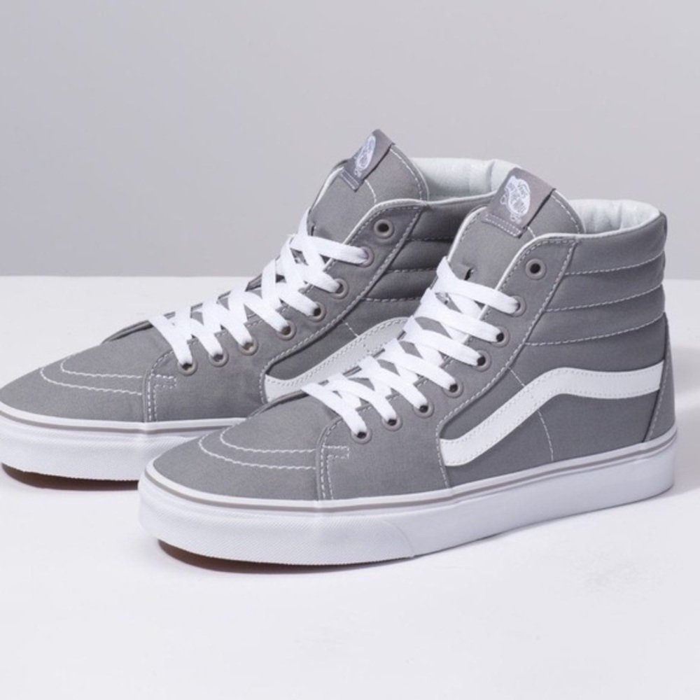 GREY HIGH TOP VANS